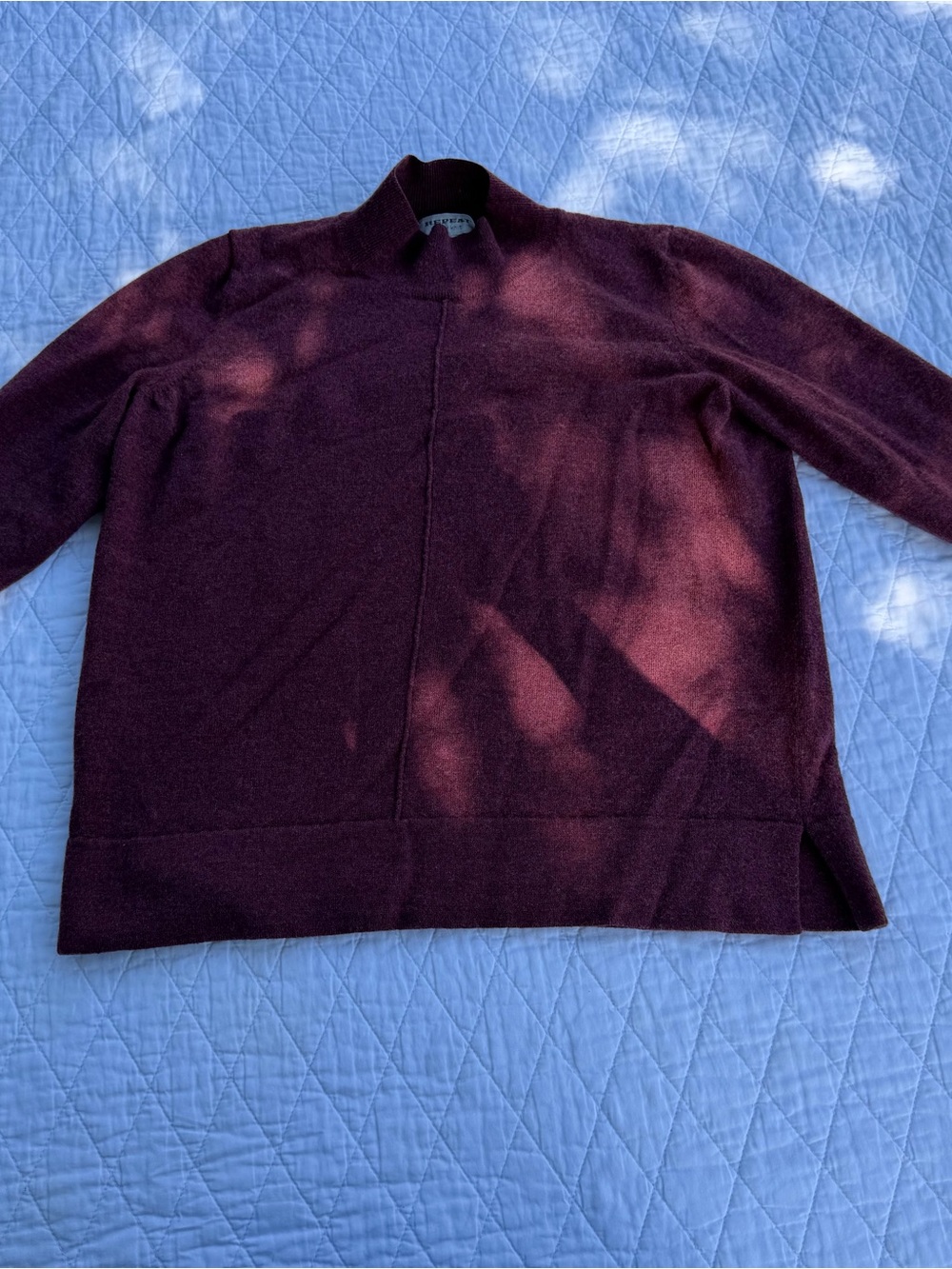 Men's Burgundy Turtleneck Sweater - Lightweight Knit
